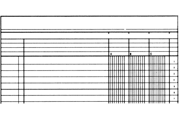 SIMPLEX Statistikbuch A4 19088 4 Kolonnen, grün 40 Blatt