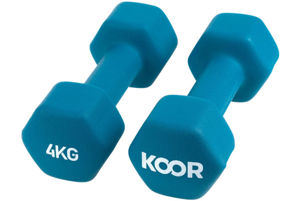 KOOR Kurzhantel Set 4kg F00914 türkis 2 Stück