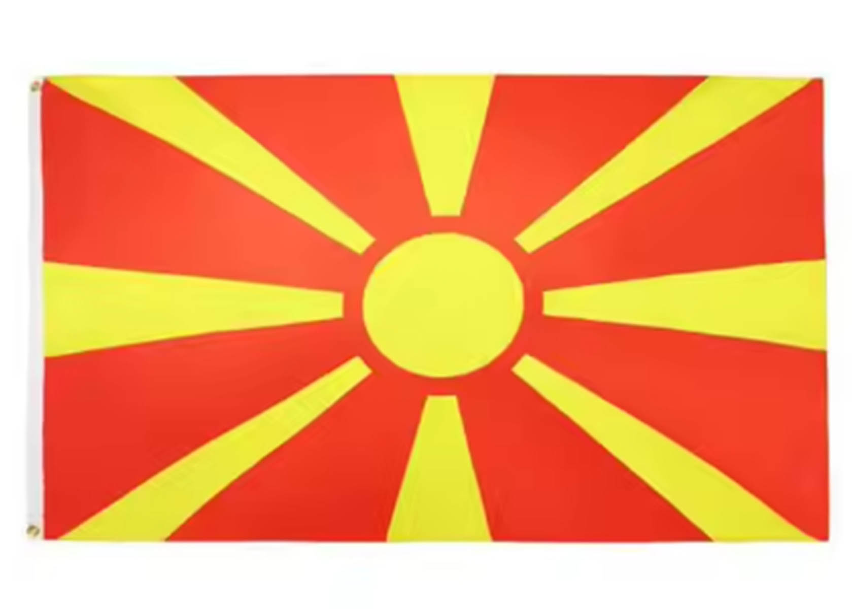 Nordmazedonien Flagge 150x90cm Fahne aus Polyester 