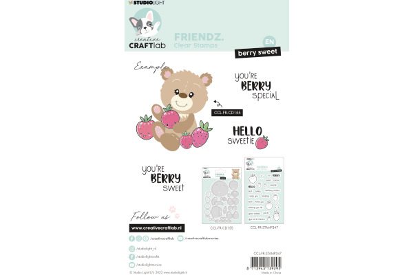STUDIO LI Klarischtstempel Hello sweetie STAMP347 15.5x11.1x0.3cm