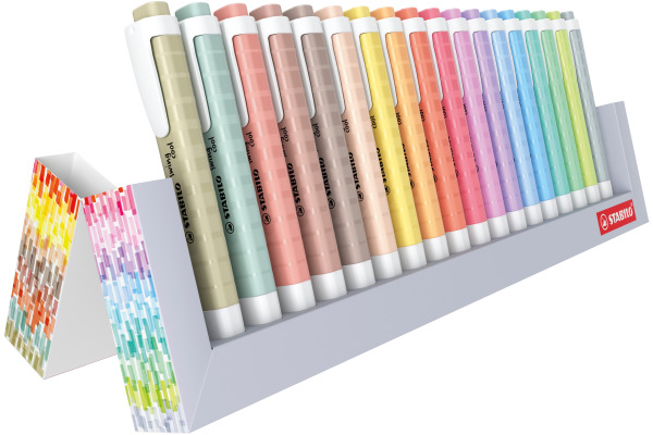 STABILO Textmarker Swing Cool 1-4mm 275/18025 Nature, Deskset 18 Stück