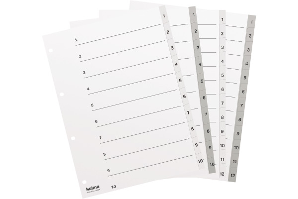 KOLMA Register KolmaFlex A4 18.112.16 weiss 1-12