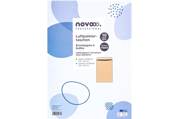 NOVOOO Luftpolstertasche Recycle Gr.7 17G-BR-S0F10 braun, 250x350mm 10 Stück