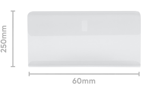 BIELLA Klarsichthülsen 60x30mm 27360203U transparent 25 Stück