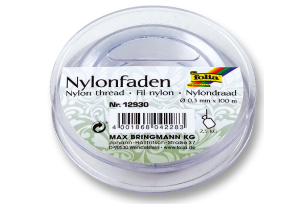 FOLIA Nylonfaden auf Spule 12930 0,3mm, 100 m