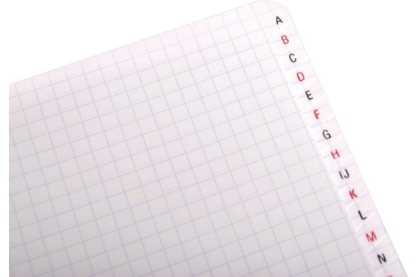 CLAIREFON Adressbuch Index A8 8589C ass., kariert, 5mm 50 Blatt