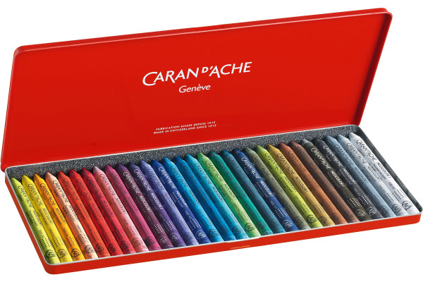 CARAN D'A Wachsmalkreide Neocolor 1 7000.330 30 Farben Metallbox
