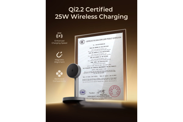 AUKEY Magnetic Wireless Charger LC-MC111B Stand 25W Qi2.2 black