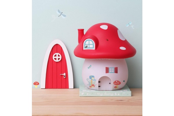 ALLC Nachtlicht mit Sticker NLMUMC24 Mushroom rot 17x19x17cm
