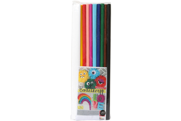 I AM CREA Krepppapierset 50x200cm 4071.00 assortiert 10 Stück