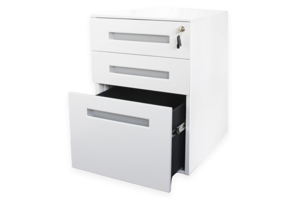 CONTINI Rollcontainer 102460 weiss, 3 Schubladen