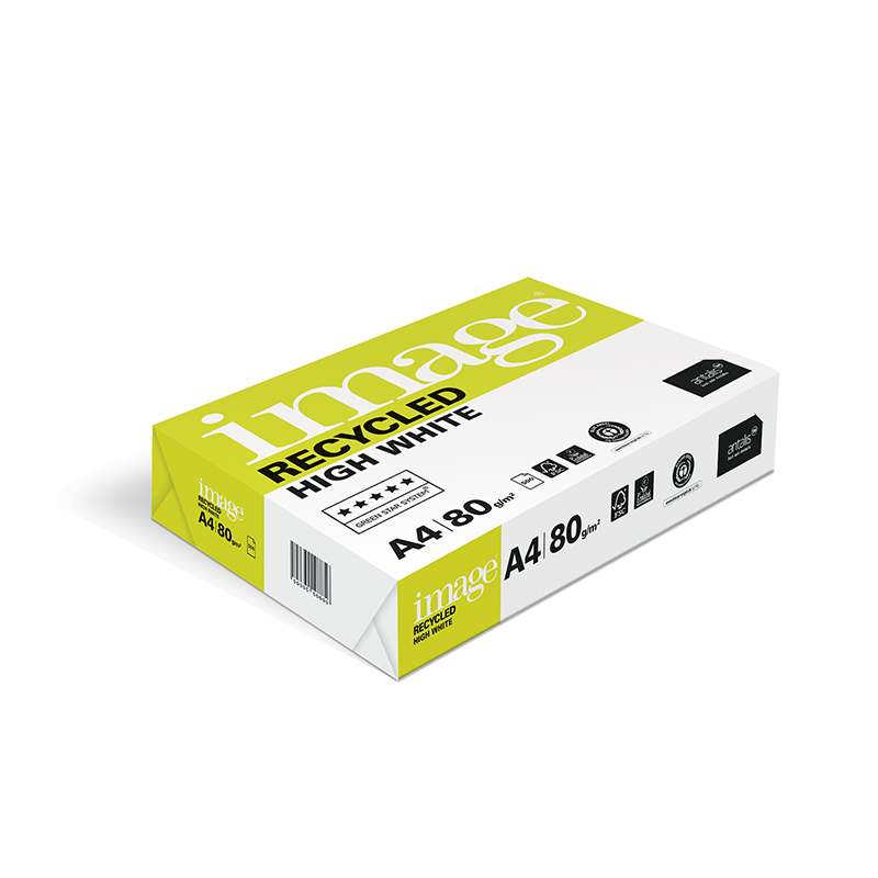 Image Recycled High White Blue Angel 80g, hochweiss 1/4 Palette 25'000 Blatt Box 5x500 Bl./Bg.