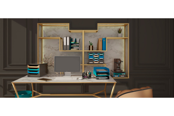 EXACOMPTA Desktop Organizer NeoDeco 394505D schwarz/blaugrün