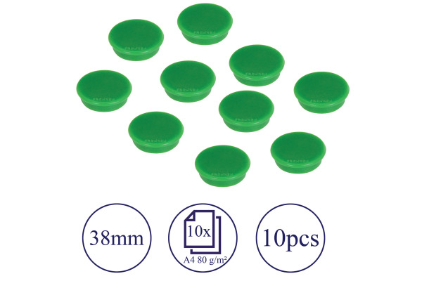 FRANKEN Magnete 38mm HM38 02 grün 10 Stück