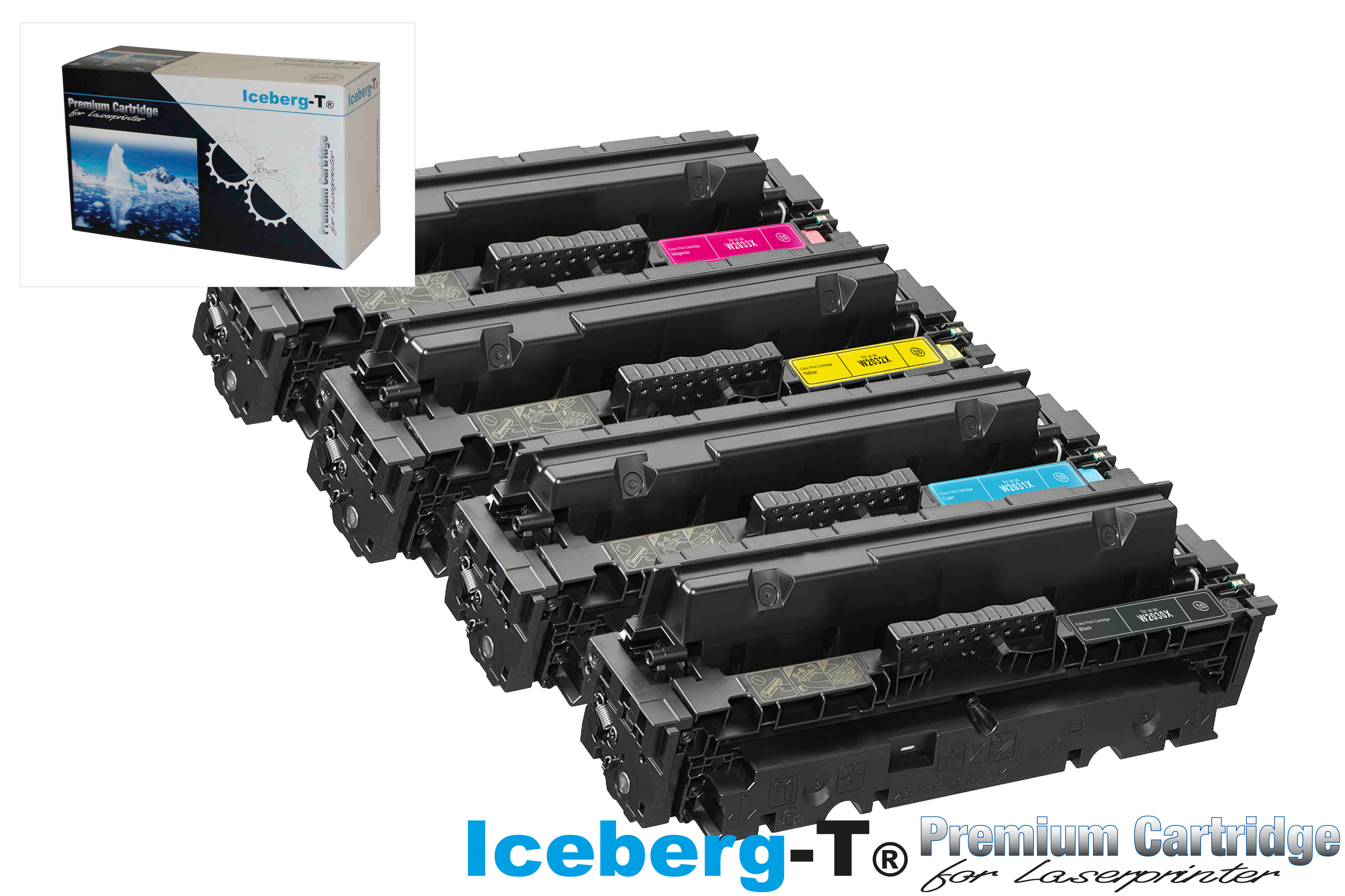 Iceberg-T Toner SET zu HP 415X / W2030X Set mit allen vier Farben