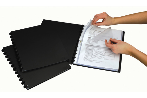 ADOC Sichtbuch L-Bind-Ex A4 5825.700 schwarz 20 Taschen