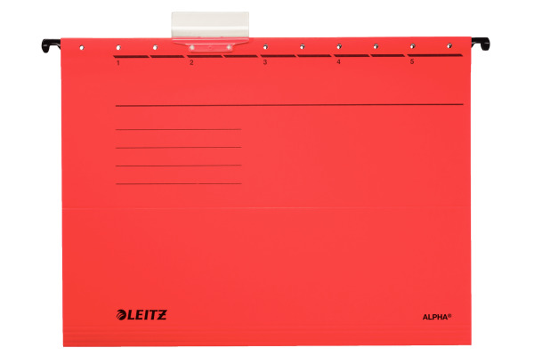 LEITZ Hängemappe Alpha A4 19853025 rot 34.8x26cm 5 Stück