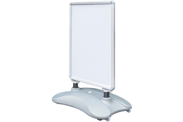 DEFLECTO Kundenstopper Outdoor A1 PPA100S silber 78.5x113cm