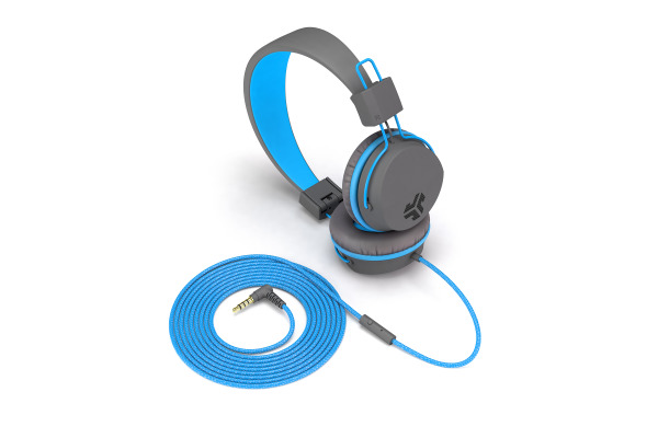 JLAB JBuddies Studio Kids On-Ear IEUHJKSTU Wired, Grey/Blue