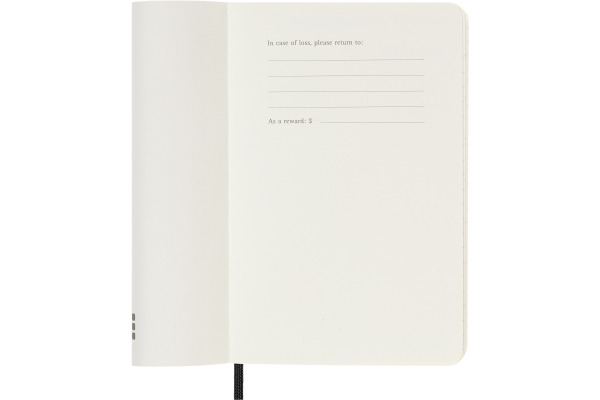 MOLESKINE Wochen-Notizkalender 26/27 DSB18WN2Y 18M liniert SC schwarz 9x14cm