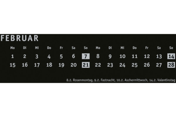 HEYE Bastelkalender 2027 22992+27 schwarz 21x29.7cm