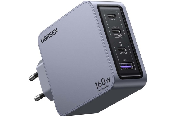 UGREEN USB Wallcharger Nexode Pro 25877 160W, 4-Port,PD,GaN w.Cable