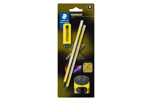 STAEDTLER Bleistift NORIX HB 181SBK2-1 inkl. Spitzer,Radierer 2 Stück
