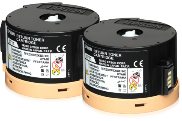 EPSON Toner-Modul return schwarz S050711 AL-M200/MX200 2x2500 Seiten