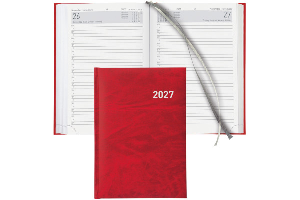 BIELLA Geschäftsagenda Executive 2027 806510450 1T/1S rot ML 14.5x20.5cm