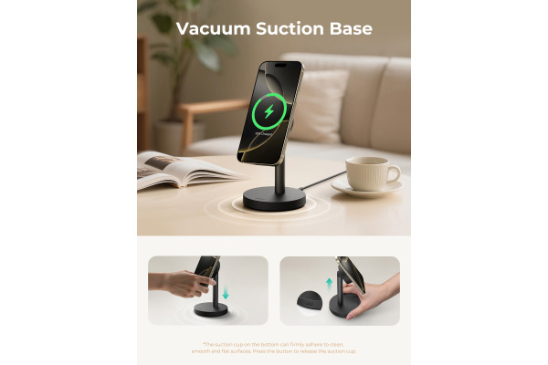 AUKEY Magnetic Wireless Charger LC-MC111B Stand 25W Qi2.2 black