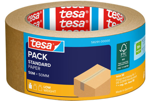 TESA Verpackungsband 50mmx50m 582910000 Papier, braun