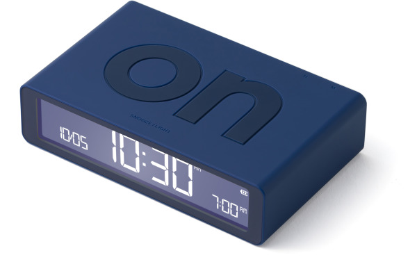 LEXON Wecker Flip Classic LR157DB9 dunkelblau, USB-C