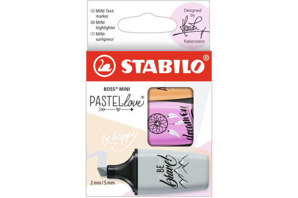 STABILO BOSS Textmarker Mini Pastel 07/03-59 assortiert 3 Stück