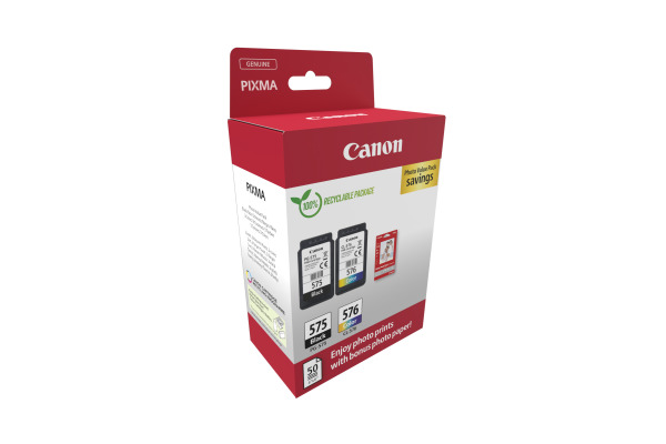 CANON Photo Value Pack BKCMY PGCL575/6 PIXMA TR4750i GP-501 50Bl.