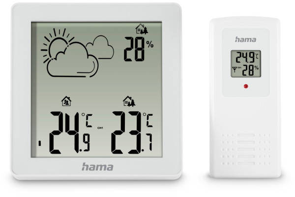 HAMA Wetterstation Zakynthos 222234 weiss, mit Sensor