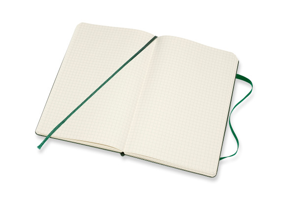 MOLESKINE Notizbuch Classic HC Large 647629087 grün, kariert 5mm 240 Blatt
