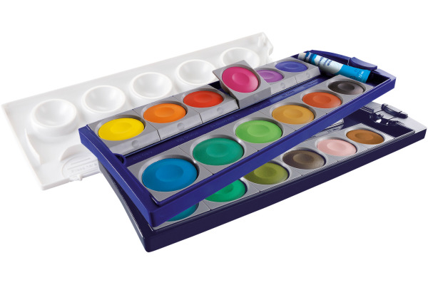 PELIKAN Deckfarben 735K/24 24 Farben Deckweiss