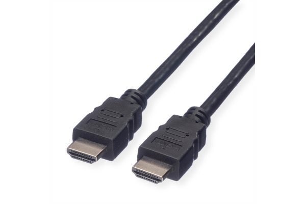 VALUE HDMI High Speed Kabel 11.99.552 Black, ST/ST, 1080p, 3D 1m