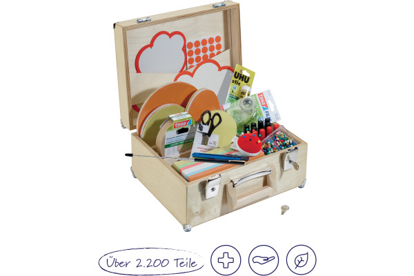 FRANKEN Moderationskoffer 35x18x27 cm UHMMK U-Act!Line, Birkenholz