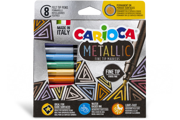 CARIOCA Fasermaler Fein 43162 Metallic E-8