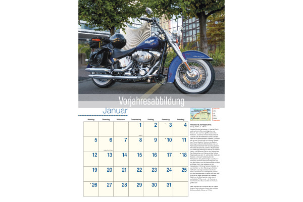 DUMONT Bildkalender 2027 261817 Motorräder & Routen DE 42x29cm