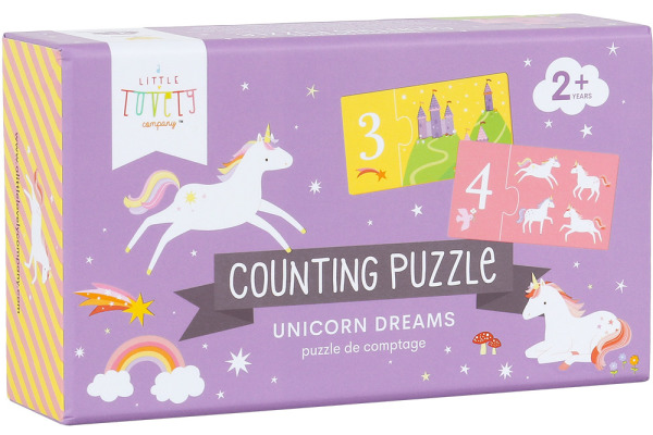 ALLC Zahlenpuzzle 17x10x4.4cm PGCPUD16 Unicorn dreams 20-teilig
