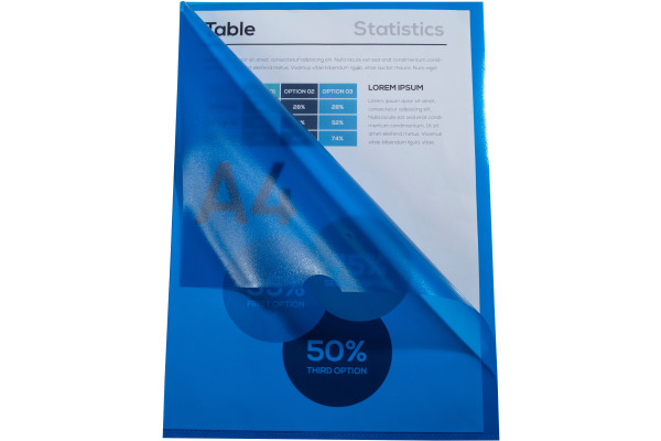 EXACOMPTA Sichtmappe genarbt A4 58522E blau 100 Stück