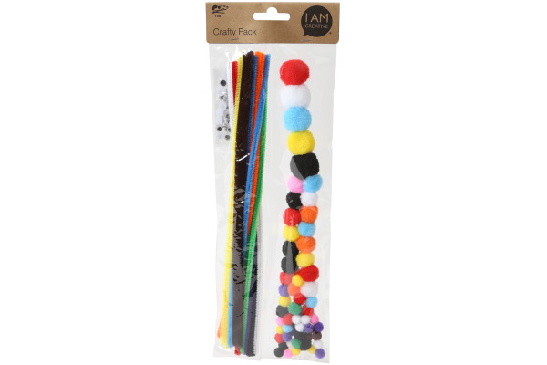 I AM CREA Chenille & Pomponset 4023.06 bunt