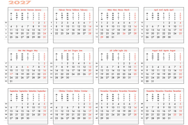 CALENDARI Bildkalender 2027 36205977 Swiss Mix ML 31.5x23cm
