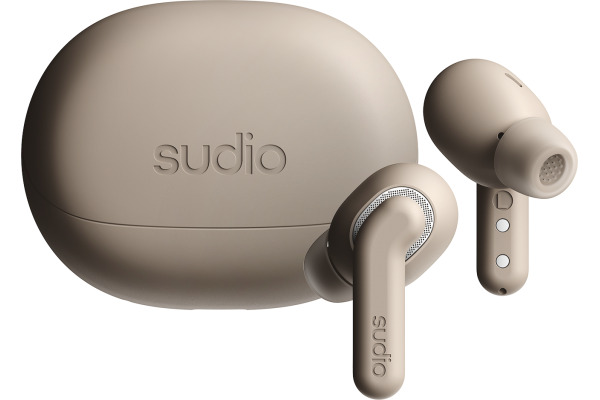 SUDIO Noise Cancelling Earbuds E4PROLAT E4 Pro, Latte, Wireless