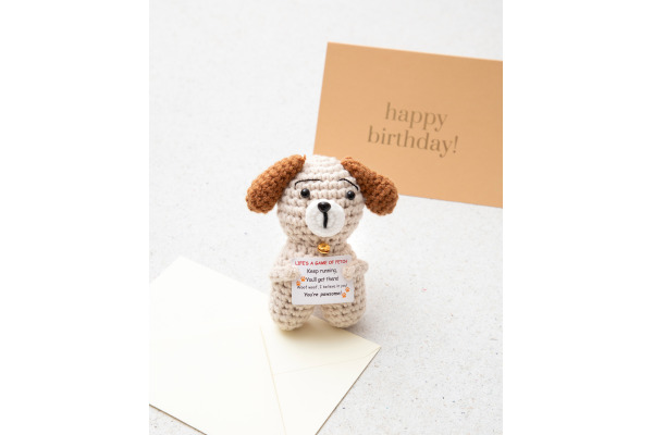 I AM CREA Positive Dog 12cm 1000-1721 beige