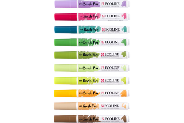 TALENS Ecoline Brush Pen Set 11509814 ass. Botanic 10 Stück