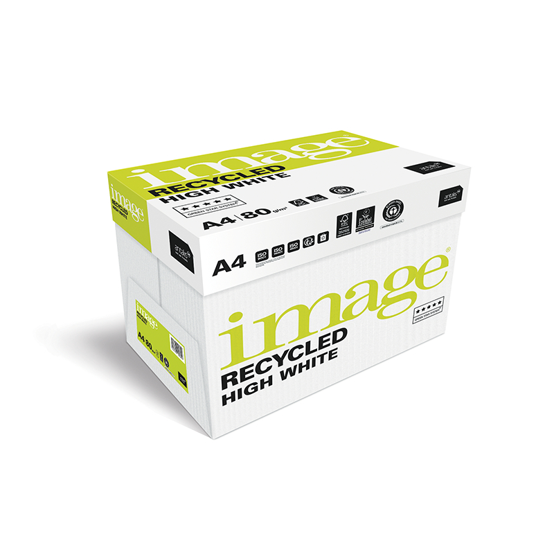 Image Recycled High White Blue Angel 80g, hochweiss 1/4 Palette 25'000 Blatt Box 5x500 Bl./Bg.