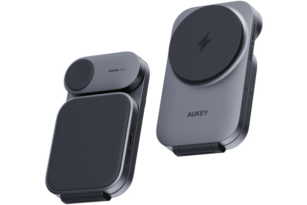 AUKEY MagFusion 3-IN-1 foldable LC-MC312 Qi2 Wirel.Charger 15W, Black